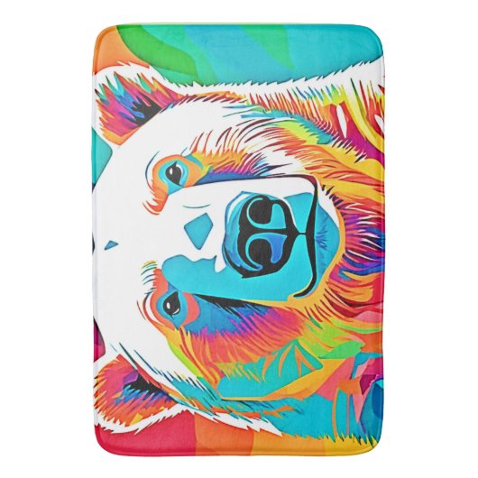 Levendig Beer Head artwork Badmat (Voorkant Verticaal)