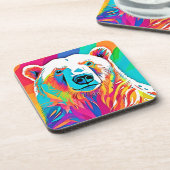 Levendig Beer Head artwork Bier Onderzetter (Linkerzijde)