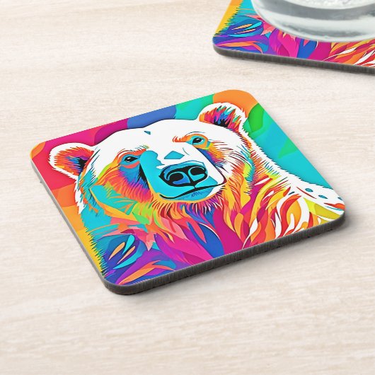 Levendig Beer Head artwork Bier Onderzetter (Linkerzijde)