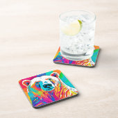 Levendig Beer Head artwork Bier Onderzetter (Rechterzijde)