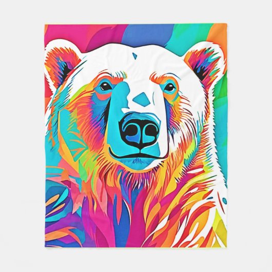 Levendig Beer Head artwork Fleece Deken (Voorkant)