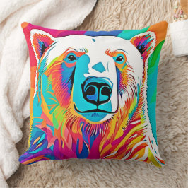 Levendig Beer Head artwork Kussen