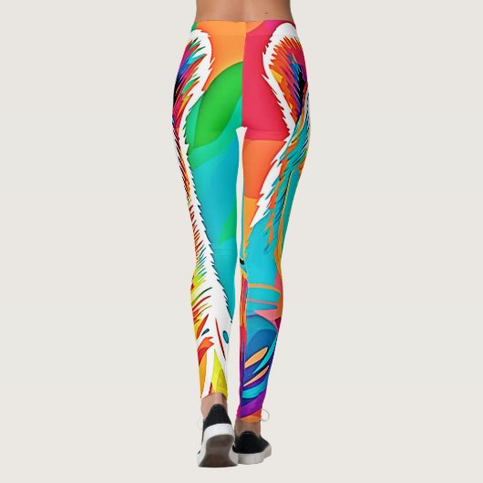 Levendig Beer Head artwork Leggings (Achterkant)