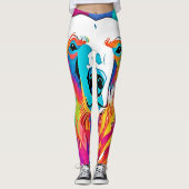 Levendig Beer Head artwork Leggings (Voorkant)