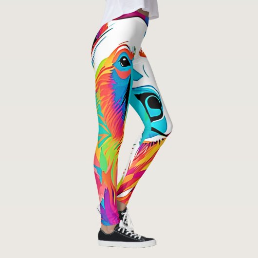 Levendig Beer Head artwork Leggings (Rechts)