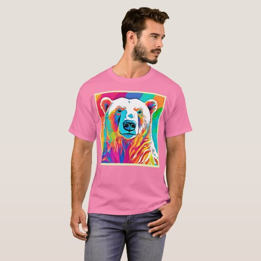 Levendig Beer Head artwork T-shirt (Voorkant volledig)