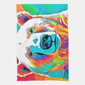 Levendig Beer Head artwork Theedoek (Verticaal)