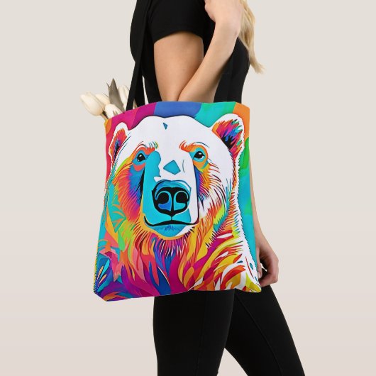 Levendig Beer Head artwork Tote Bag (Dichtbij)