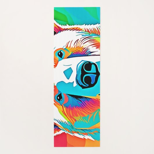 Levendig Beer Head artwork Yogamat (Achterkant)