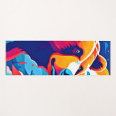 Levendig Beer, maanverlichte scène Yogamat (Voorkant (horizontaal))