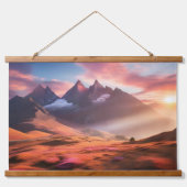 Levendig berg- en rivierlandschap hangend wandkleed (Voorkant)