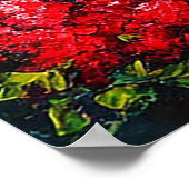 Levendig berglandschap met kleurrijke bomen poster (Hoek)