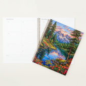 Levendig berglandschap weerspiegelt natuur planner (Display)