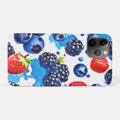 levendig bessenpatroon Case-Mate iPhone case (Achterkant (horizontaal))