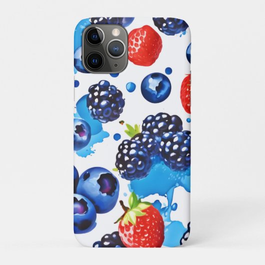 levendig bessenpatroon Case-Mate iPhone case (Achterkant)