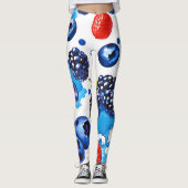 levendig bessenpatroon leggings (Voorkant)