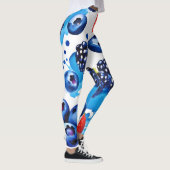 levendig bessenpatroon leggings (Rechts)