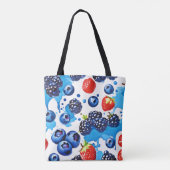 levendig bessenpatroon tote bag (Achterkant)