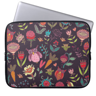 Levendig Big Flowers Collectie Laptop Sleeve