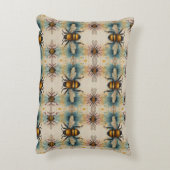 Levendig bijenaquarelpatroon accent kussen (Achterkant (Verticaal))