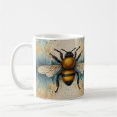Levendig bijenaquarelpatroon koffiemok (Links)