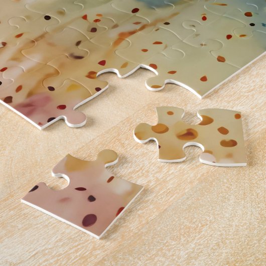 Levendig bijenaquarelpatroon legpuzzel (Zijkant)