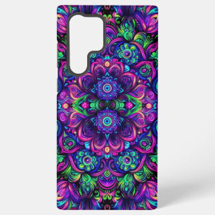 Levendig blacklight caleidoscoop ontwerp samsung galaxy hoesje