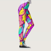 Levendig blad kleurrijk, Natuur Leggings (Rechts)