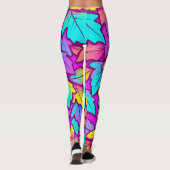 Levendig blad kleurrijk, Natuur Leggings (Achterkant)