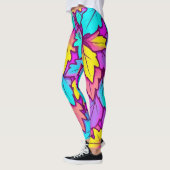 Levendig blad kleurrijk, Natuur Leggings (Links)