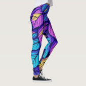 Levendig blad Kleurrijke Natuur Leggings (Rechts)