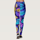 Levendig blad Kleurrijke Natuur Leggings (Achterkant)