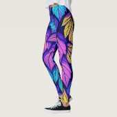 Levendig blad Kleurrijke Natuur Leggings (Links)