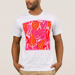 Levendig bladeren elegantie patroon t-shirt