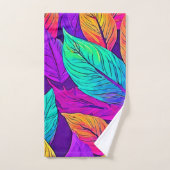 Levendig bladpatroon bad handdoek (Handdoek)