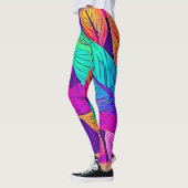 Levendig bladpatroon leggings (Links)