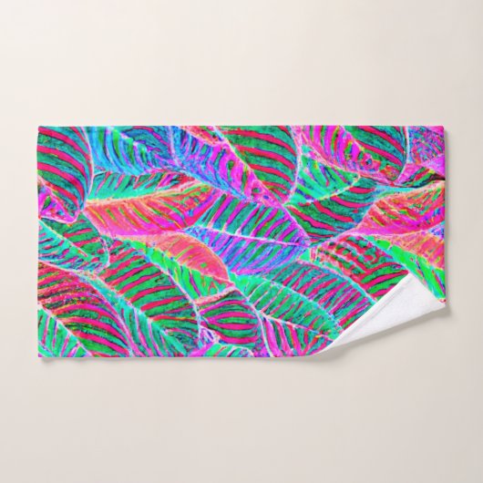 Levendig bladpatroon ontwerp bad handdoek (Handdoek)