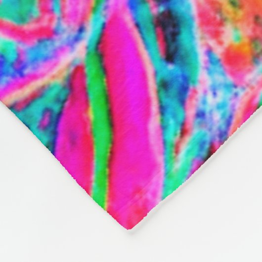 Levendig bladpatroon ontwerp fleece deken (Hoek)