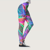 Levendig bladpatroon ontwerp leggings (Rechts)