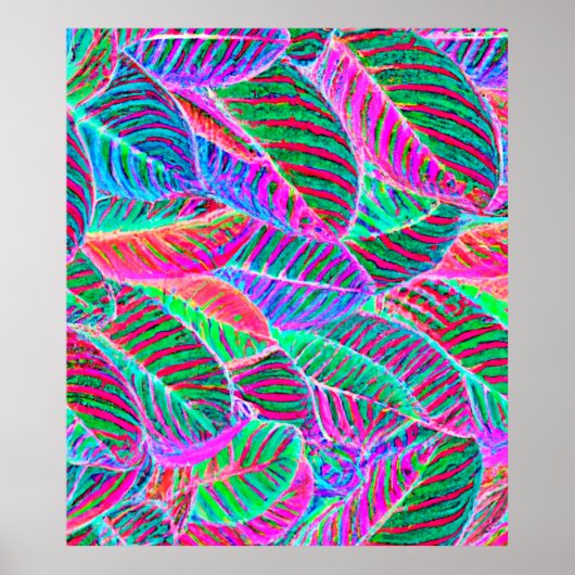 Levendig bladpatroon ontwerp poster (Voorkant)