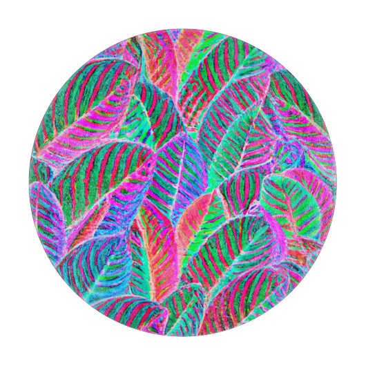 Levendig bladpatroon ontwerp snijplank (Voorkant)