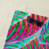 Levendig bladpatroon ontwerp strandlaken (In situ)