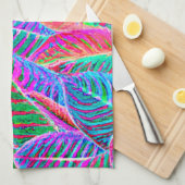 Levendig bladpatroon ontwerp theedoek (Quarter Fold)