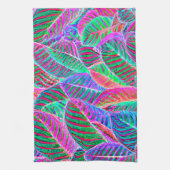 Levendig bladpatroon ontwerp theedoek (Verticaal)