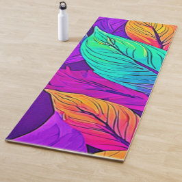 Levendig bladpatroon yogamat