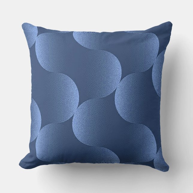 💙 Levendig Blauw Abstract Moderne Artistieke Kussen (Voorkant)