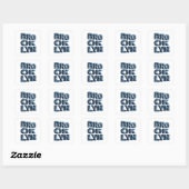 Levendig Blauw BROOKLYN Vinyl Stijl Vierkante Sticker (Vel)