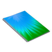 Levendig blauw en groen Abstract Notitieboek (Rechterzijde)