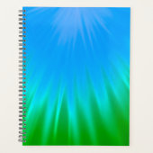 Levendig blauw en groen Abstract Planner (Voorkant)