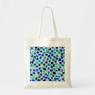 Levendig blauw en groen Zee Tote Bag